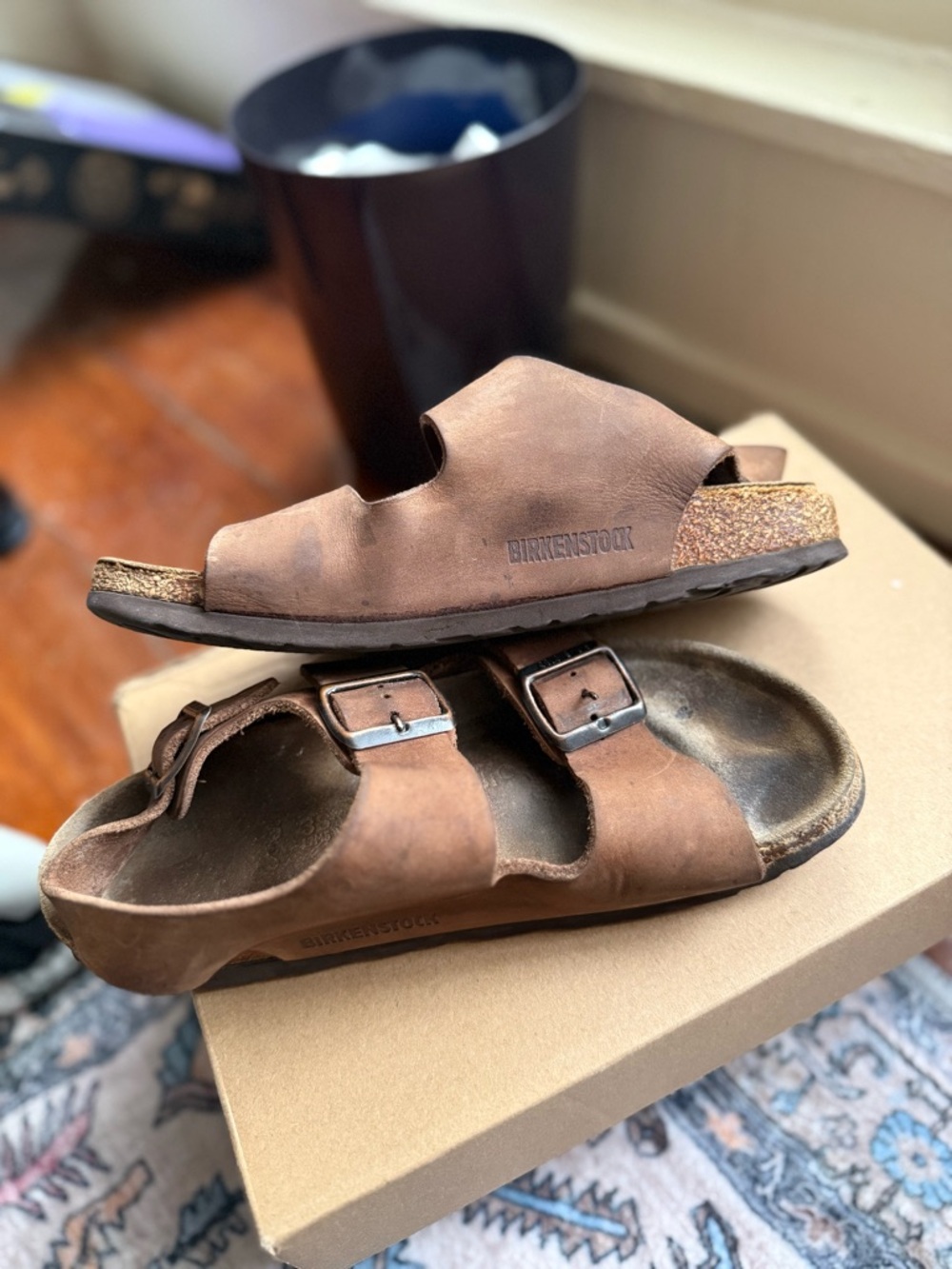 Birkenstocks 38 women’s 7 mens 5 fair condition - Picture 4 of 9